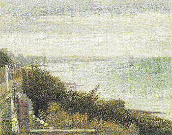 The English Channel at Grandecamp 1885 - Georges Seurat reproduction oil painting