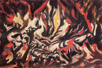 The Flame c1934 - Jackson Pollock reproduction oil painting