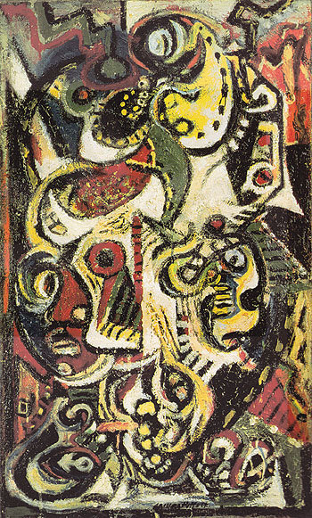 Masqued Image c1938 - Jackson Pollock reproduction oil painting