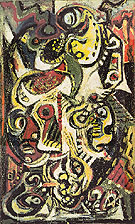 Masqued Image c1938 - Jackson Pollock reproduction oil painting