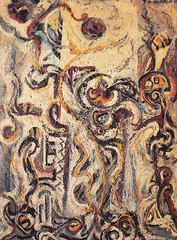 The Mad Moon Woman 1941 - Jackson Pollock reproduction oil painting