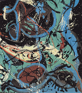 Composition with Pouring II 1943 - Jackson Pollock reproduction oil painting