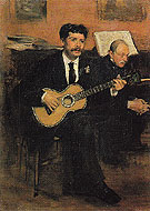Lorenzo Pagans and Auguste De Gas c1871 - Edgar Degas reproduction oil painting
