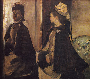 Portrait of Mme Jeantaud at the Mirror 1875 - Edgar Degas reproduction oil painting