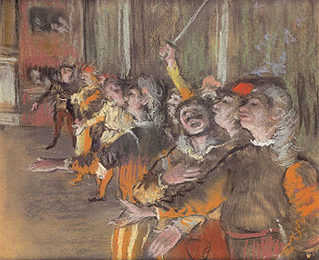 The Chorus 1877 - Edgar Degas reproduction oil painting