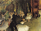 Ballet Rehearsal on Stage 1874 - Edgar Degas reproduction oil painting