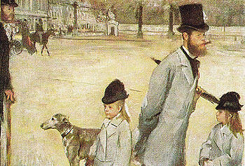 Place de la Concorde 1876 - Edgar Degas reproduction oil painting