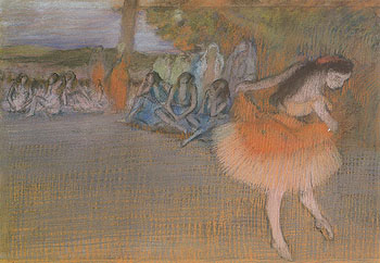 Ballet Scene c1887 - Edgar Degas reproduction oil painting