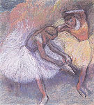 Two Dancers c1898 - Edgar Degas reproduction oil painting