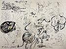 Untitled c1943 - Jackson Pollock reproduction oil painting