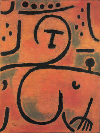 Decadent Pomona Slightly Reclined 1938 - Paul Klee reproduction oil painting