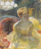 Lydia Leaning on her Arms Seated in a Loge c1879 - Mary Cassatt reproduction oil painting