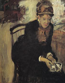 Mary Cassatt Seated Holding Cards c1880 - Mary Cassatt