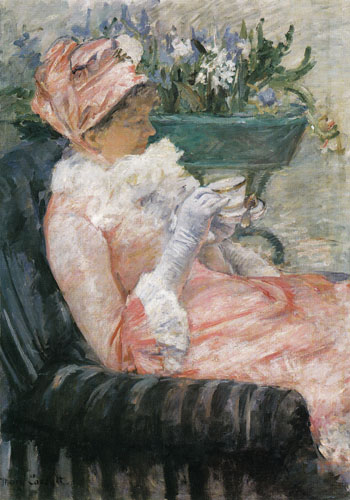 Tea 1880 - Mary Cassatt reproduction oil painting