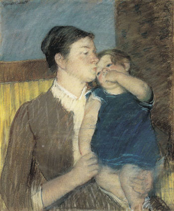 Young Mother 1888 - Mary Cassatt reproduction oil painting