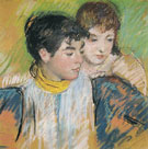 Two Sisters Study for The Banjo Lesson c1894 - Mary Cassatt