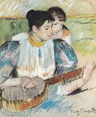 The Banjo Lesson 1894 - Mary Cassatt reproduction oil painting