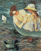 Summertime c1894 - Mary Cassatt reproduction oil painting