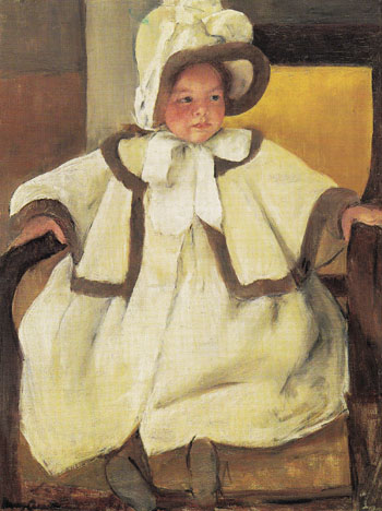 Ellen Mary in a White Coat c1896 - Mary Cassatt reproduction oil painting