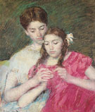 The Crochet Lesson 1913 - Mary Cassatt reproduction oil painting