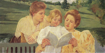 The Garden Lecture 1898 - Mary Cassatt reproduction oil painting