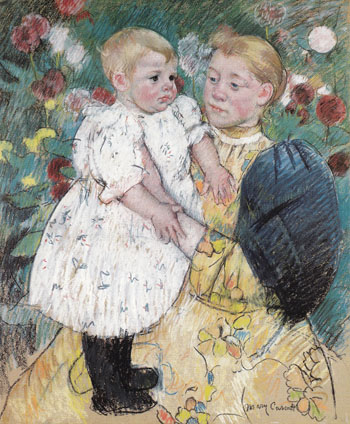 In the Garden 1893 - Mary Cassatt reproduction oil painting