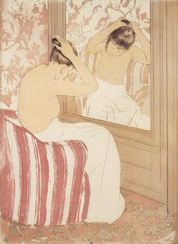 Study 1890 - Mary Cassatt reproduction oil painting