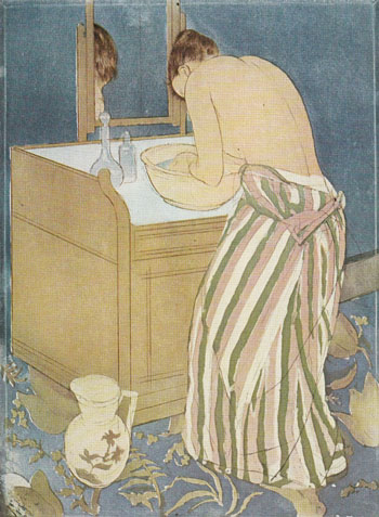 Woman Bathing 1891 - Mary Cassatt reproduction oil painting