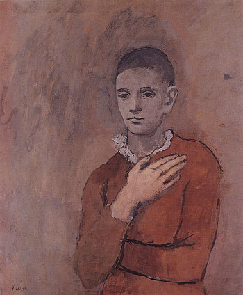 Boy with a Frilled Collar 1905 - Pablo Picasso reproduction oil painting