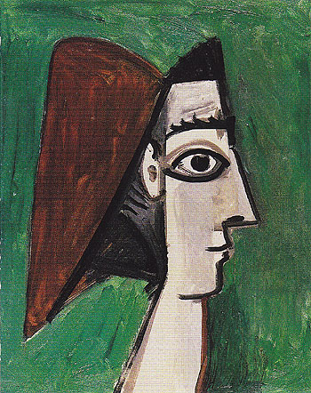 Profile of a Womans Face 1960 - Pablo Picasso reproduction oil painting