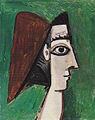 Profile of a Womans Face 1960 - Pablo Picasso reproduction oil painting