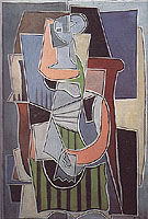 Woman Sitting on a Couch 1920 - Pablo Picasso reproduction oil painting