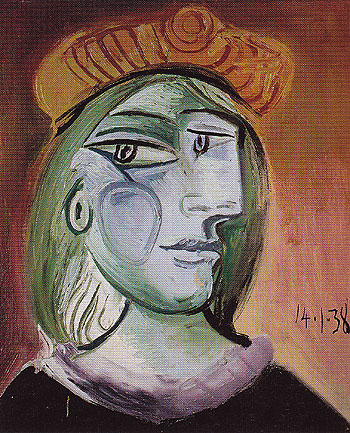 Woman with a Beret 1938 - Pablo Picasso reproduction oil painting