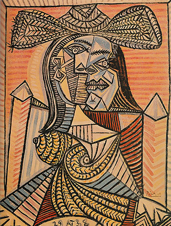 Seated Woman 1938 - Pablo Picasso reproduction oil painting