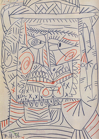 Man with a Hat 1956 - Pablo Picasso reproduction oil painting