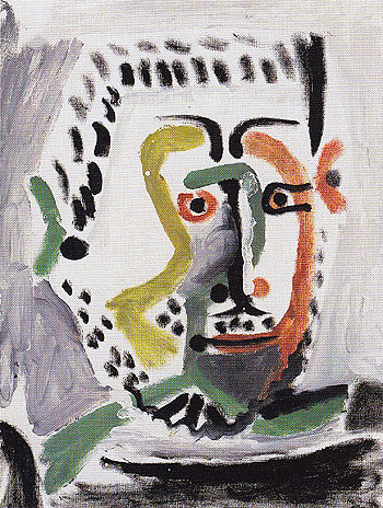 Mans Head c1965 - Pablo Picasso reproduction oil painting