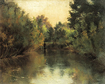 Secluded Pond 1881 - Gustav Klimt reproduction oil painting