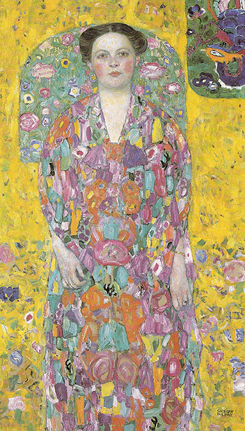 Portrait of Eugenia Primavesi c1913 - Gustav Klimt reproduction oil painting