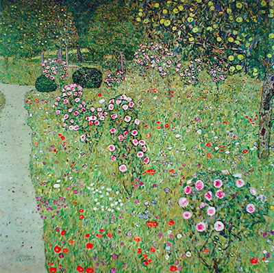 Orchard with Roses 1912 - Gustav Klimt reproduction oil painting