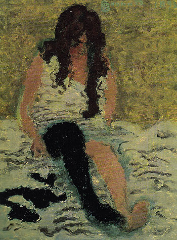 Woman Pulling on Her Stockings 1893 - Pierre Bonnard reproduction oil painting