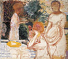 Young Women in the Garden 1918 - Pierre Bonnard reproduction oil painting