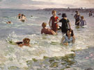 At Coney Island No2 - Edward Henry Potthast reproduction oil painting