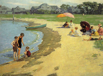 A Family Picnic - Edward Henry Potthast reproduction oil painting