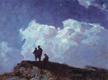 A Moonlight Night - Edward Henry Potthast reproduction oil painting