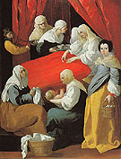 The Birth of the Virgin c1627 - Franciso De Zurbaran