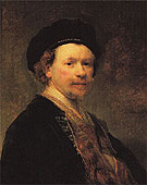 Self Portrait c1636 - Rembrandt Van Rijn reproduction oil painting