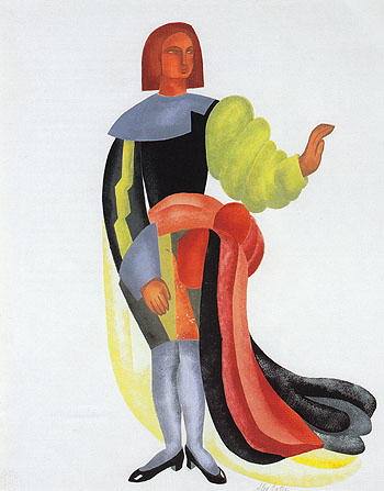 Costume design for Les Equivoques d'Amour c1933 - Alexandra Exter reproduction oil painting