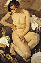 Traute Washing c1930 - Lotte Laserstein reproduction oil painting