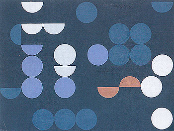 Composition of Circles and Semicircles 1935 - Sophie Taeuber Arp reproduction oil painting