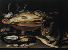 Still Life of Fish and Cat - Clara Peeters